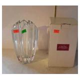 Lead crystal Gigogne vase, 11-3/4" tall with box