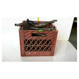 Train track in Dairy crate