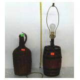 Home decor - whiskey keg barrel table lamp, 27"