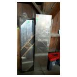 Two float glass door mirrors - 12 x 48, one in