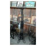 Shelf, Three tier wrought iron store shelf 67"