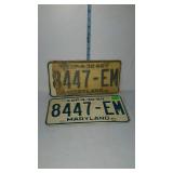 Maryland license plate 4-30-68 -8447-EM