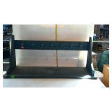 Wall shelf with coat pegs, painted blue - 40 x