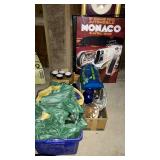 Group lot - posters, Igloo Playmate cooler,