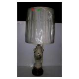 Ceramic table lamp with shade - 36" tall