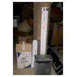 Group lot - fluorescent light fixtures, paper