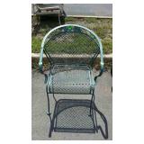 Rough iron patio chair