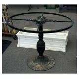 Metal base patio table, no glass, measures 36