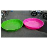 Two kids plastic swimming pools