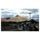 Patio umbrella measures 7 feet when opened