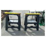 Two plastic saw horses