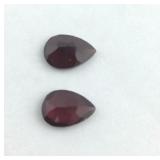 Two garnet gemstones