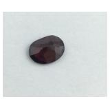 Oval garnet gemstone