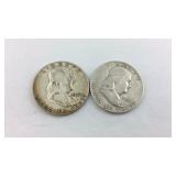 1951 S and 1957 Franklin halves