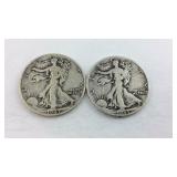 Two walking liberty halves 1943D