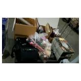 Skid lot- CD rack, dinnerware set, stuffed animals