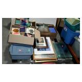 Skid lot - wall paper tools, framed prints, glass