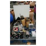 Skid lot - weights, maglite, Holmes heater, wire,