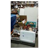 Skid lot - Candle jars, shoe shine supplies, neck