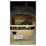 Misc box lot, picture frames, wall plaque,