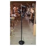 Floor lamp with three adjustable reading lights -