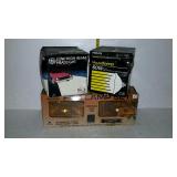 Fog lamp set, and two headlight bulbs