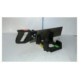 Miter box and hand saw