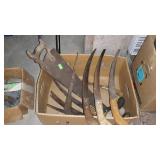 Box of tools saws,
