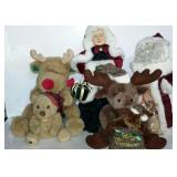 Christmas décor - stuffed teddy bear and