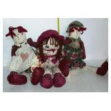 Country craft style dolls - lot of three