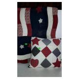 Patriotic pillow and throw