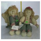 Two country craft style dolls by Christmas Around