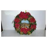Christmas wreath with nativity scene
