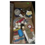 Misc - wooden toys, photo frame, golf balls,