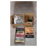 Misc,  four box lots - books, prints, frames, etc