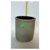 Grey glazed crock 9" diameter by 10" high