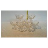 Eight glass sherbets