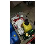 Tote with bug spray couple of the jugs aren