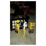Crate with automobile  liquids, gear lubricant,
