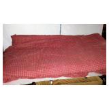 Red comforter 77in wide