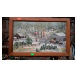 Felt picture in home decor designer frame,