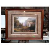 Framed print of deer in home decor designer