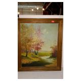 Oil on board picture in home decor designer