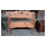 Larger wooden bench, measures 36 inches long, by