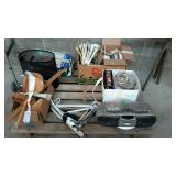 Skid lot, includes radio, clothes hangers, waste
