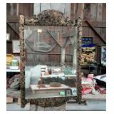 Wall hanging mirror, measures 21 inches long, by