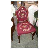 Parlor chair, French prov parlor chair floral