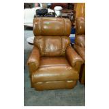 Brown reclining rocker living room chair faux