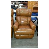 Brown reclining rocker living room chair faux