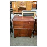 Storage chest, flip top with single drawer and a